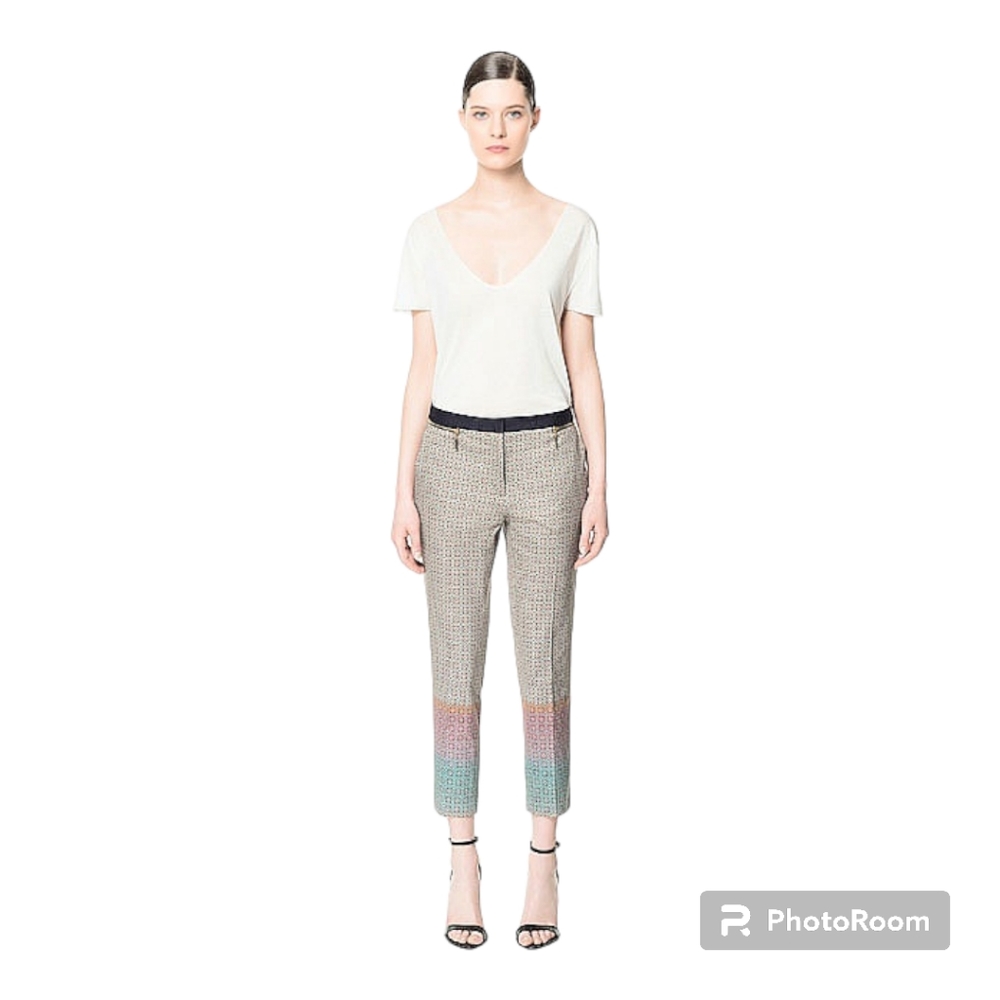 🌟3 For $15 SALE🌟 ZARA Basic High Waisted Ombre Multicolor Cropped Pants